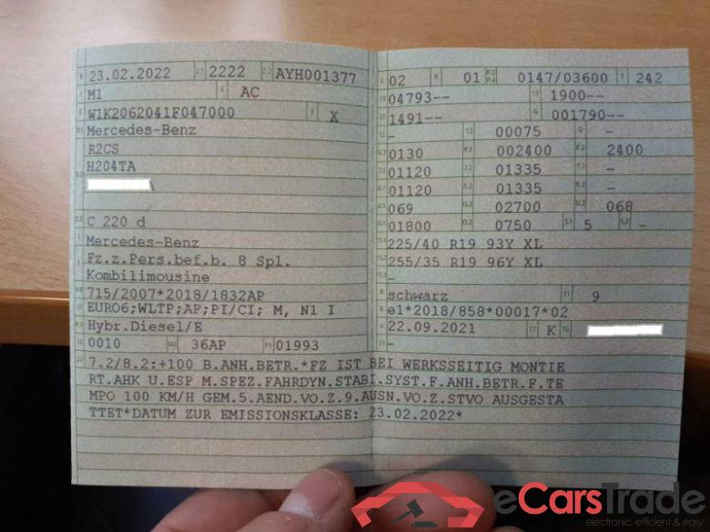 Mercedes-Benz C -Klasse T-Modell (BM 206)(03.2021->) DE - Kb5 C 220 d EU6d, T AMG Line (EURO 6d), 2021 - 2023 #4