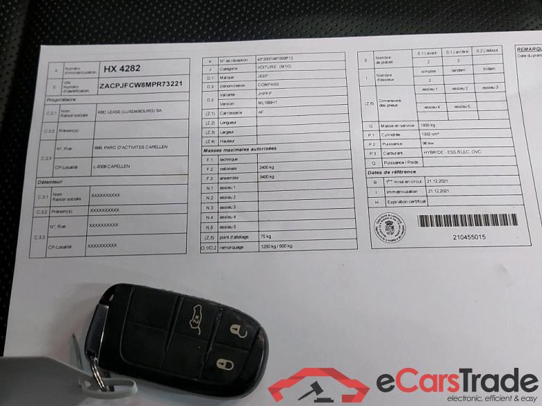 JEEP - JEE COMPASS Turbo T4 190PK 4xe ATX 80th Anniversary Pack Leather & Pack Protection Group  & Towing Hook & Pano Roof * HYBRID * #4