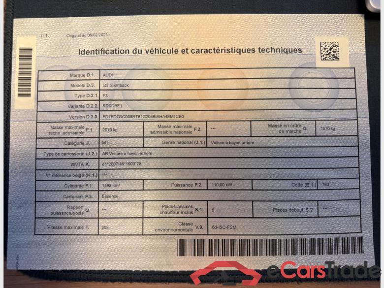 AUDI Q3 Sportback Audi Q3 Sportback Business Edition S line 35 TFSI 110(150) kW(ch) S tronic #3