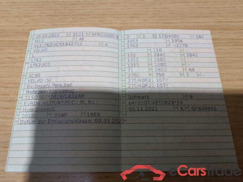 Volvo XC90 (09.2014->) DE - SUV5 B5 (Diesel) AWD EU6d, Inscription Mild-Hybrid (EURO 6d), (Facelift) 20 #5