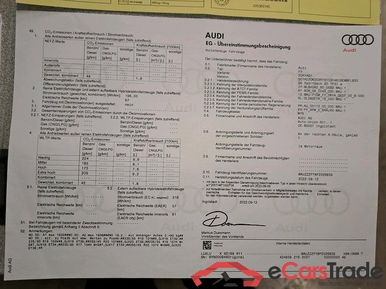 Audi Q5 SB (-24) 50 TFSI E QUATTRO 220KW S TRON S LINE SB #6