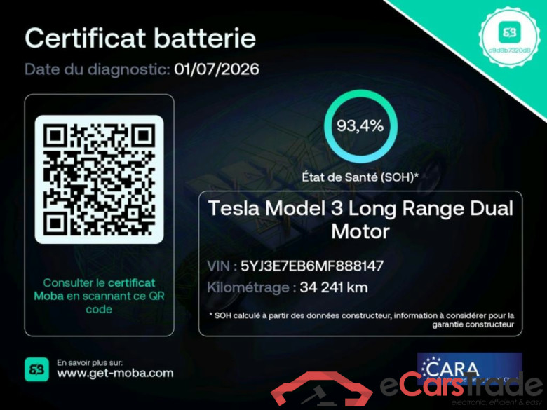 TESLA Model 3 / 2018 / 4P / Berline Grande Autonomie Dual Motor AWD #2