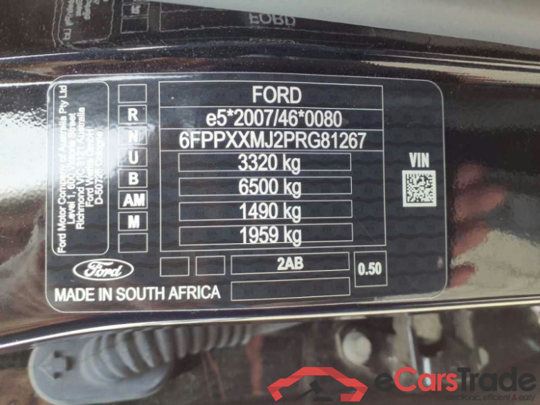 Ford Ranger (TRB)(2022->) DE - PickupDK4 2.0 Ecoblue EU6d, Tremor e-4WD Doppelkabine, 2023 - 2024 #4