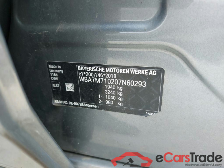 BMW - BMW 1 HATCH 116dA 116PK               ***           TOTAL LOSS          ***              Advantage & Pack Business & PDC Front & Rear #6